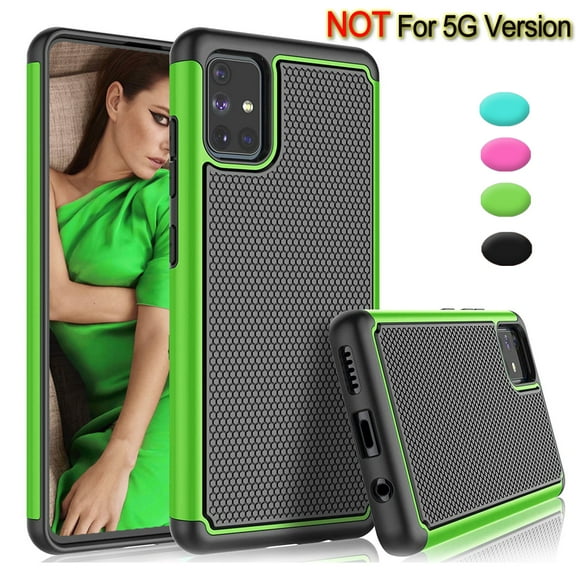 Galaxy A71 Case, [4G Version] Galaxy A71 4G Case , Takfox Shock Absorbing Shell Rubber Silicone Plastic Scratch Resistant Bumper Grip Cute Sturdy Hard Case Cover For Samsung Galaxy A71 - Green