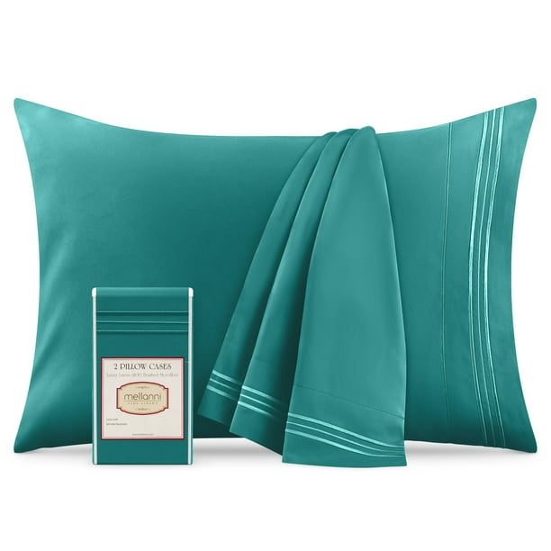 Mellanni Pillow Cases Standard Size Set of 2 Iconic Collection