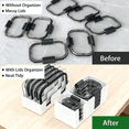 thumbnail image 3 of Lid organizer Compatible with Rubbermaid Brilliance series containers, Stackable Lid Holder Rack, Plastic lid storage solution to save kitchen cabinet space (300ml lid storage rack), 3 of 6