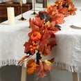 thumbnail image 5 of Maple Leaf Garlands Vines for Halloween Decorations, Foldable Beautiful Artificial Garland for Home Garden Wedding Party Thanksgiving Dinner Fireplace Door Frame 62.99Inch Orange, 5 of 6