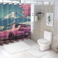 thumbnail image 7 of Orinice Mountain Landscape Bathroom Decor Set, Colorful Luxurious Graphic Print Polyester Fabric Shower Curtain with Hooks, Waterproof and Easy to Install 69x72, 7 of 7