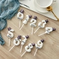 thumbnail image 2 of Diconna Numeral Birthday Candles Cake Topper with Bowknot, 2 of 8