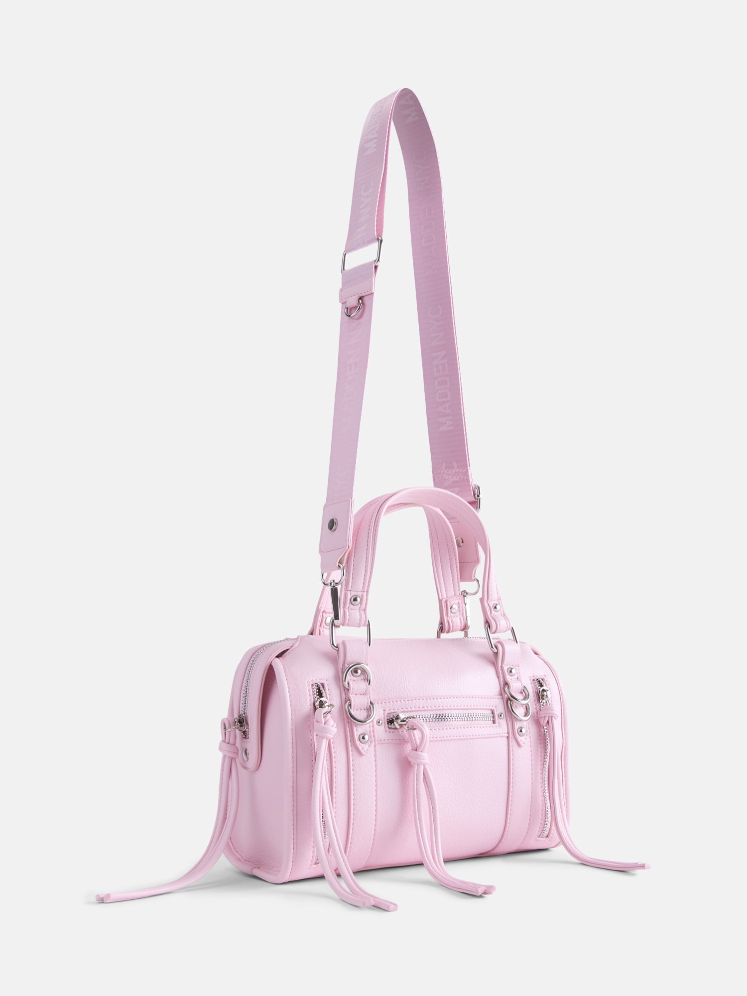 Madden NYC Women's Soft Zipper Satchel Handbag, Pink
