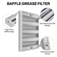 thumbnail image 1 of Heavy-Duty Grease Control – Commercial Range Hood Baffle Filter – 430 Stainless Steel – 4-Groove, Dishwasher Safe, Rust-Resistant – For Restaurant Exhaust System – 5 Pack, 19.5x24.5x1.9in, 1 of 6