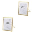thumbnail image 3 of Justharion Nordic Metal Glass Photo Frame Crafts Bedroom Home Decors Desktop M Golden 2Set, 3 of 6