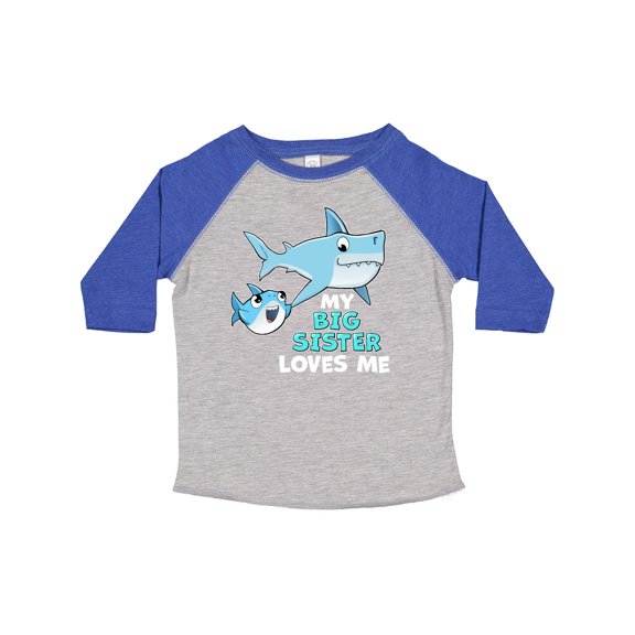 Inktastic My Big Sister Loves Me with Cute Sharks Boys or Girls Toddler T-Shirt