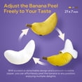thumbnail image 4 of Phantoscope Soft Banana Shaped Throw Pillow, 3D Fruit Decorative Plump Cushion for Kids Room, Nursery, Couch & Bed, 21-Inch Yellow, 1-Pack, 4 of 8