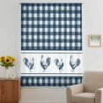 thumbnail image 2 of Farmhouse Blue Plaid Sheer Curtains 54 Inches Long, Vintage Country Cock Checkered Light Filering Curtains, Breathable Simi Curtain Privacy Drapes for Kitchen Bathroom Small Window Treatment, 2 of 9