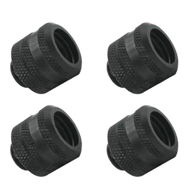 Kit de 4 Conectores Rígidos para Tubos de 14 mm de Diámetro Exterior (OD14mm) para Conector Rígido de Compresión PETG Acrílico para Refrigeración Líquida de Ordenadores.