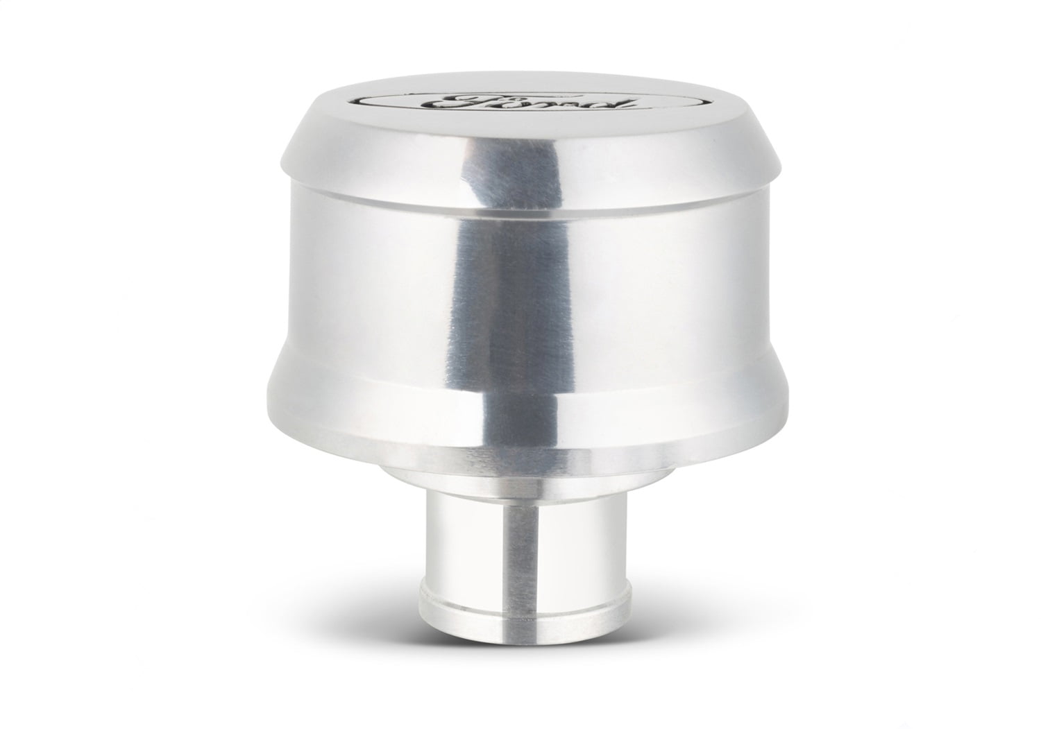 Ford FRD302-438 Cover Breather with Slant Edge Aluminum Valve, Polished
