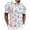 White, variant on Mens Easter Tee Fashion Digital 3D Printing Lapel Zipper Short Sleeve Holiday Clothing for Men,Green,XL