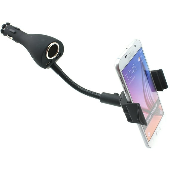 Charger Car Mount for Motorola Moto G Stylus (2023)/Play (2023) - Holder DC Socket USB 2-Port Cradle Swivel