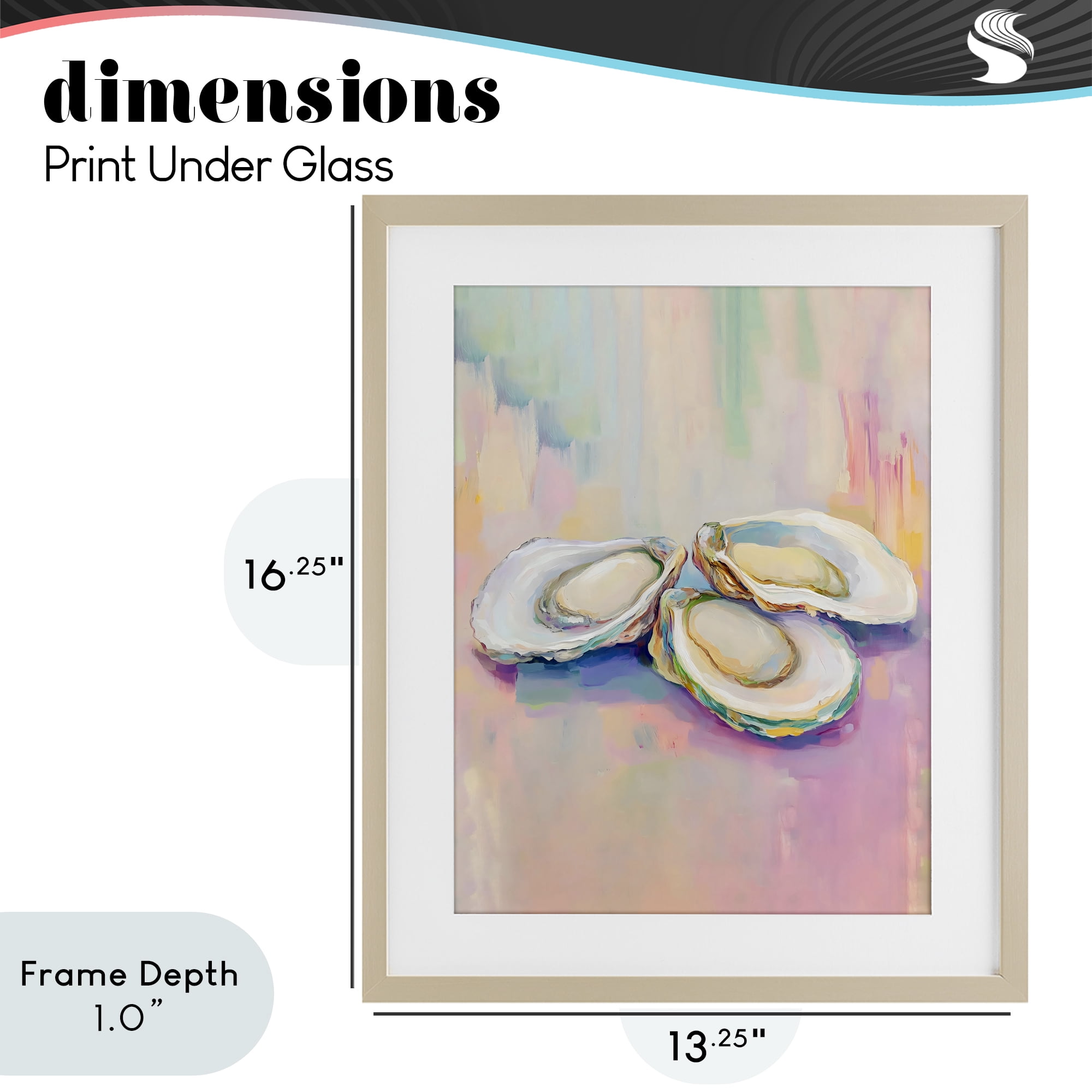 Stupell Industries Pastel Oysters Harmony Birch Framed Print Under Glass, design by The Prints Vibe