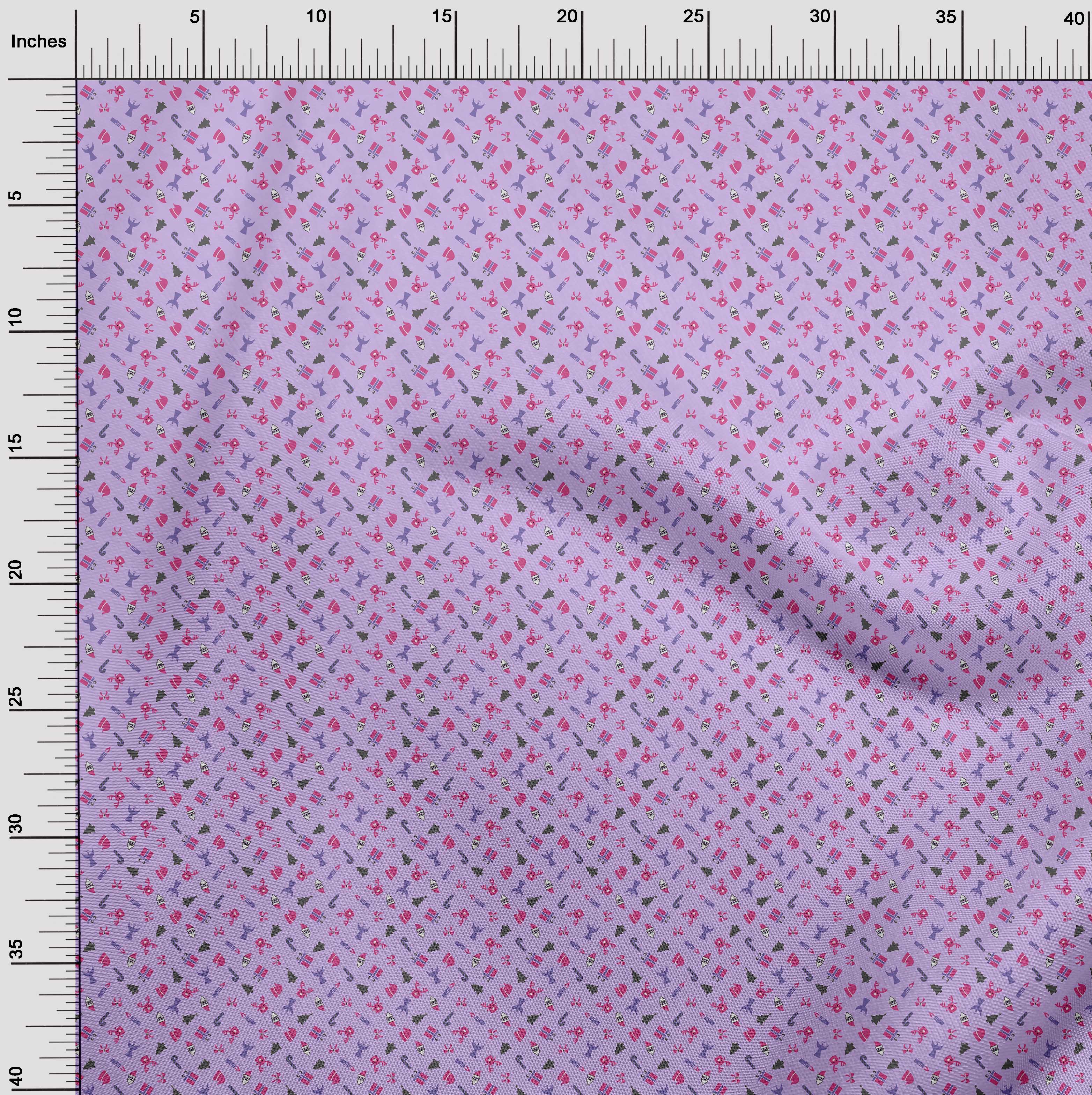 oneOone Cotton Jersey Medium Purple Fabric Christmas Sewing Material Print Fabric By The Yard 58 Inch Wide