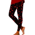 thumbnail image 2 of FASHOFT Valentines Day Leggings for Women High Waisted Comfy Pants Ankle Length Holiday Yoga Legging Fall Soft Tights Red L, 2 of 5