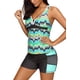 thumbnail image 4 of Traje de baño Tankini de dos piezas con cuello en V para mujer con pantalones cortos de talla grande MFZFUKR WMZL-1502-11, 4 of 5