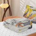 thumbnail image 5 of Erosebridal Orange Yellow Brush Strokes Zipper Twin Comforter Sets with Fitted Sheet and 2 Pillowcases, Grunge Watercolor Zipper Bedding Set, Reversible, 5 of 7