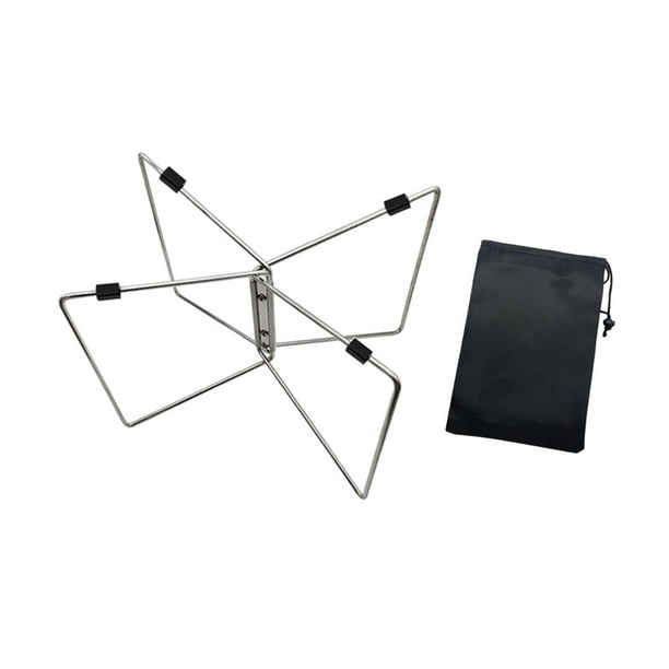 Soporte para hielera plegable, soporte para hielera, soporte para cubo de hielo, suministros para viajes, actividades al aire libre, barbacoa, muebles Plata