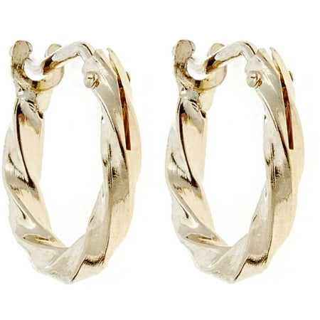 Sasson Kids' 10kt Yellow Gold Twisted Hoop Earrings