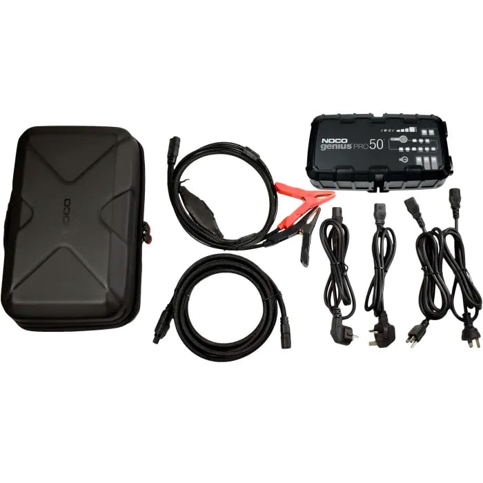NOCO GENIUSPRO50, chargeur de batterie de voiture intelligent 50 A, chargeur automobile portable 6 V, 12 V et 24 V, mainteneur de batterie, chargeur d'entretien et désulfateur pour batteries AGM, lith