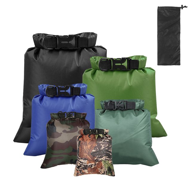 Riwcyla 6 PCS Waterproof Bag Dry Sack for Drifting Boating Kayaking Beach