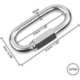 thumbnail image 2 of Qianli Connecteurs Rapides en Acier Inoxydable - Clips de Verrouillage Ovales en Forme de D pour Extérieur/intérieur, Camping et Randonnée, 2 of 7