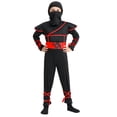 thumbnail image 4 of Ninja Costume Kids Ninja Muscle Costumes Boys Ninja Set Accessories Best Children Gift(kids-T), 4 of 7