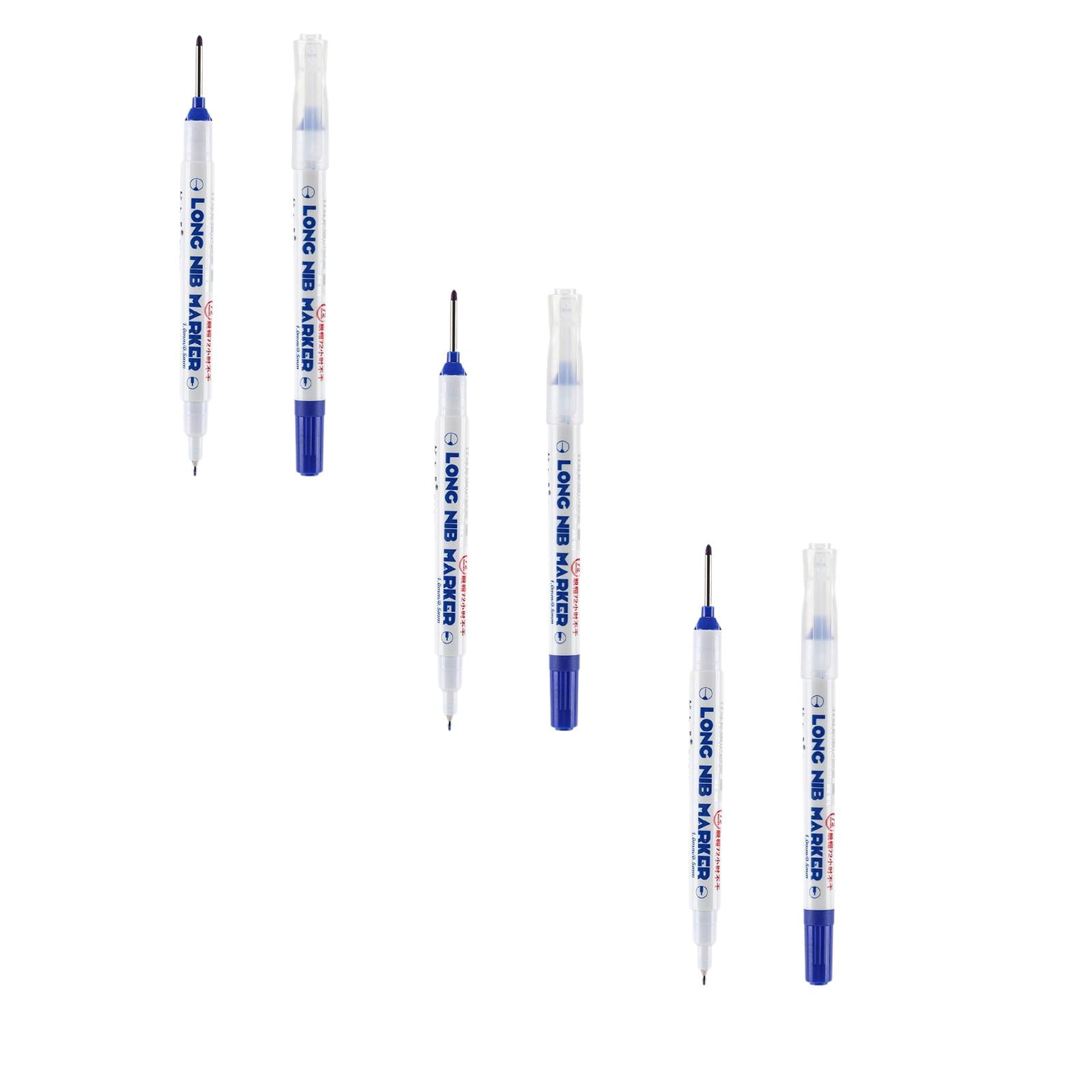 Cqxid Pencil Curler Under $5 Pen Upgrade Long Head Deep Hole Marker Markers Carpenter Ink Marker Pens Colorful Carpenter Pen Construction Markers Tool For Bathroom Woodworking .5ml*3