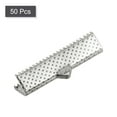thumbnail image 3 of Uxcell Ribbon Crimp Clamp Ends, 30mm Bookmark Pinch Cord End Clasps for DIY Silver Tone 50Pack, 3 of 6