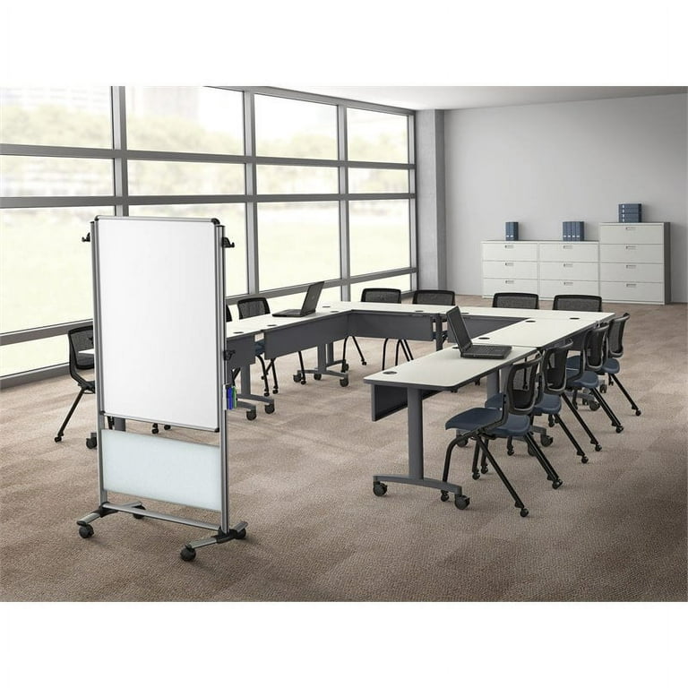 Double-Sided Mobile Magnetic Whiteboard - 46 x 34 in. Nexus Easel