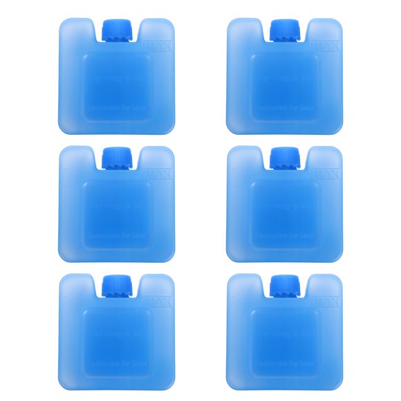 6 unidades de bloques de refrigeración de hielo reutilizables para refrigeradores portátiles, ventiladores, loncheras y camping.