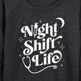 thumbnail image 3 of Instant Message - Night Shift Life - Women's Lightweight French Terry Long Sleeve Shirt, 3 of 6