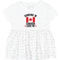 thumbnail image 3 of Inktastic Someone in Canada Loves Me Girls Baby Dress, 3 of 5