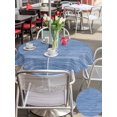thumbnail image 5 of Outdoor Tablecloth with Umbrella Hole for Patio/Picnic/Party/Camping, Blue Pattern Waterproof Table Cloth Round Cover Washable, Vintage Abstract Minimalist Art (Dia 54"), 5 of 8