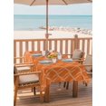thumbnail image 2 of Outdoor Table Cloth with Umbrella Hole and Zipper, Orange Stripes Waterproof Rectangle Tablecloth 60"x102", Simple Geometric Modern Monochrome Washable Table Cover for Outside Party Patio Picnic, 2 of 8