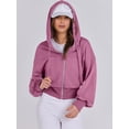 thumbnail image 5 of Womens Zip Up Hoodies Cropped Sweatshirts Casual Comfy Cute Zip Jackets Fashion Trendy Fall Outfits 2025 Y2K Clothes, 5 of 9