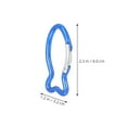 thumbnail image 2 of WHAMVOX 5 Pcs Outdoor Carabiner Outdoor Safety Buckle 6.00X3.20X0.50CM Blue, 2 of 8