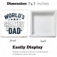thumbnail image 3 of World's Greatest Dad Desk Decor Wood Box Sign,Cool Father's Day Presents from Daughter, Son - Heartwarming Men Keepsake7"x7", 3 of 6