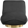 thumbnail image 4 of Meridian Furniture Geneva Fauteuil Pivotant en Tissu Bouclé Noir, 4 of 7
