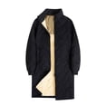 thumbnail image 5 of Men's Extra Long Parka Winter Coats Jacket Heavy Warm Water-resistant Outerwear Cold Weather for Fall Winter Outfits(Black,M), 5 of 8