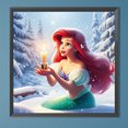 thumbnail image 3 of Pintura de diamante 5D DIY, taladro redondo completo, Kit de princesa Ariel, decoración del hogar, 50x50cm, 3 of 9