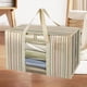 thumbnail image 4 of Bolsa organizadora de mudanzas de tejido de polietileno verde de gran capacidad | Asas de mano gruesas | Almacenamiento plegable, lavable y reutilizable | Doble protección contra mareas para mantener, 4 of 5