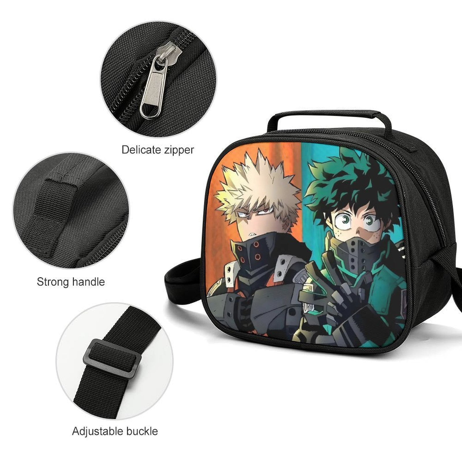 My Hero Academia Cartoon Lunch Bags Are Suitable For Work Travel And Outdoor Activities One size