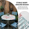 thumbnail image 2 of Red Blue Coral Coastal Round Tablecloth for 45-54 Inch Tables,Fitted Table Cover with Elastic Edge,Summer Beach Seaside Nautical Waterproof Outdoor Table Cloth Protector for Patio Garden Dinner, 2 of 9