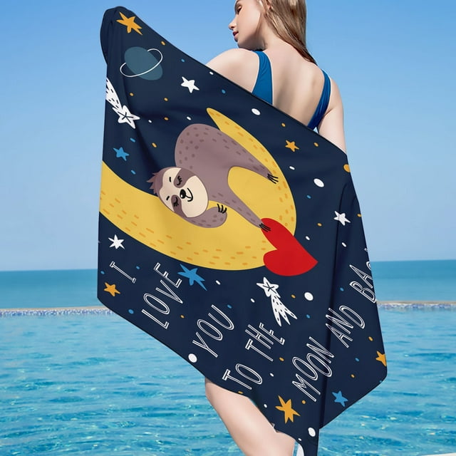 DPTALR Microfiber Beach Towel Super Lightweight Colorful Bath Towel Sandproof Beach Blanket Multi-Purpose Towel For Travel Swimming Pool 30x60 Inch