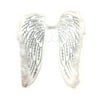 Pretend Play Dress Up Mozlly White Fluffy Glittery Adult Angel Wings (Multipack of 6)