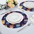 thumbnail image 6 of Coolnut Colorful Owls Round Placemats Washable Placemats Non-Slip Heat-Resistant Table Place Mats for Dining Kitchen Holiday Party Table 15.4"-6PCS Home Decor, 6 of 7