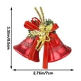thumbnail image 2 of Christmas Bell Hanging Ornament Set Of 2 Red Bell Decor with Angel and Bow for Christmas Tree Decor Wreath Indoor Holiday Home Decoration, 2 of 7