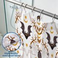 thumbnail image 3 of Halloween Shower Curtain, Black Bat Polyester Fabric Bathroom Decor Curtain, Machine Washable Waterproof, Halloween Holiday Gift for Women Men, 72 x 72 Inches, 3 of 7