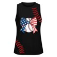 thumbnail image 4 of Bovemsi Baseball Shirt Women Baseball Mom Tank Tops Graphic Tee Cute Workout T Shirts Casual Summer Sleeveless Vest, Black Women's Summer Tank Tops, XXL, 4 of 4